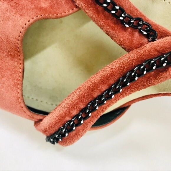 Calvin Klein Orange Strappy Chain 4 inch Heels Y - Picture 9 of 9